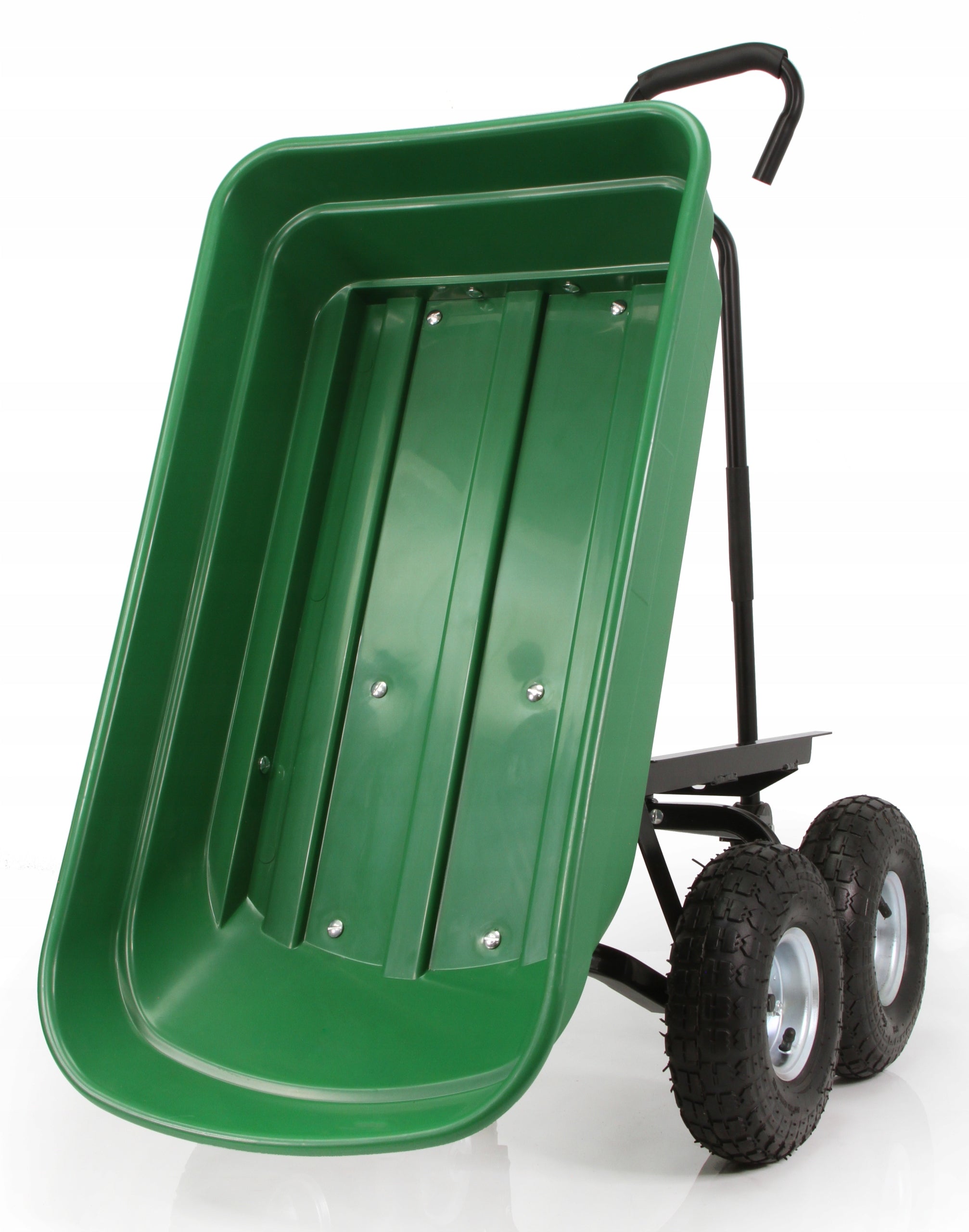 TRANSPORT GARDEN TROLLEY 120kg DUMP TRUCK WHEELBARROW PUMPED WHEELS Kind trolley