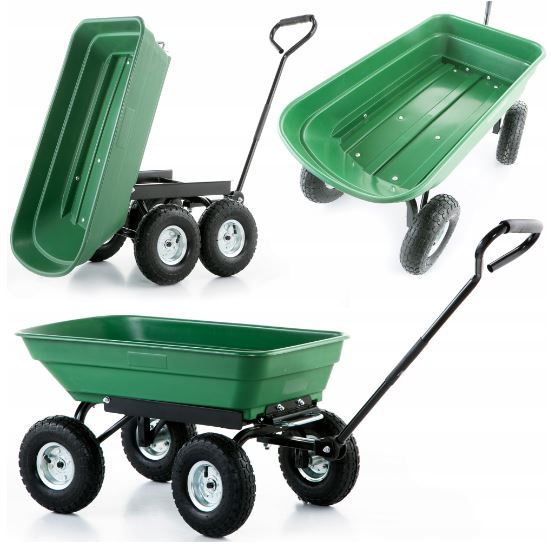TRANSPORT GARDEN TROLLEY 4-WHEEL 200kg 75l.