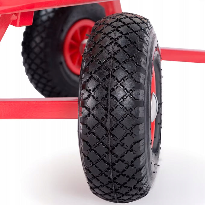 TRANSPORT GARDEN TROLLEY 4 WHEEL TRAILER Brand Deuba