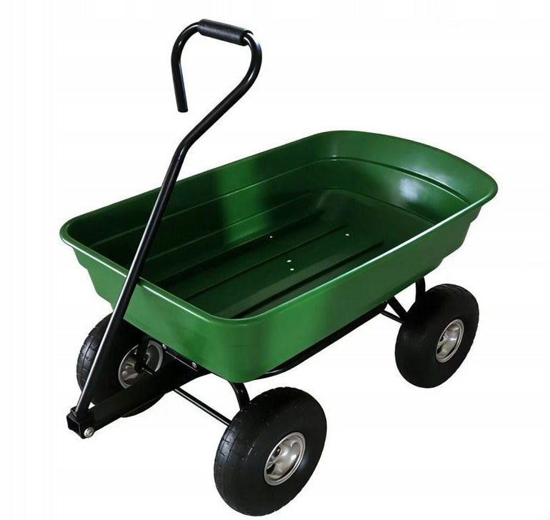 TRANSPORT GARDEN TROLLEY 90L 150KG TIPPER WHEELBARROW PUMPED WHEELS STRONG Product weight with unit packaging 11.6 kg
