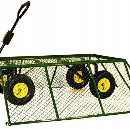 TRANSPORT TROLLEY 4 WHEEL GARDEN TRAILER Capacity 210 l