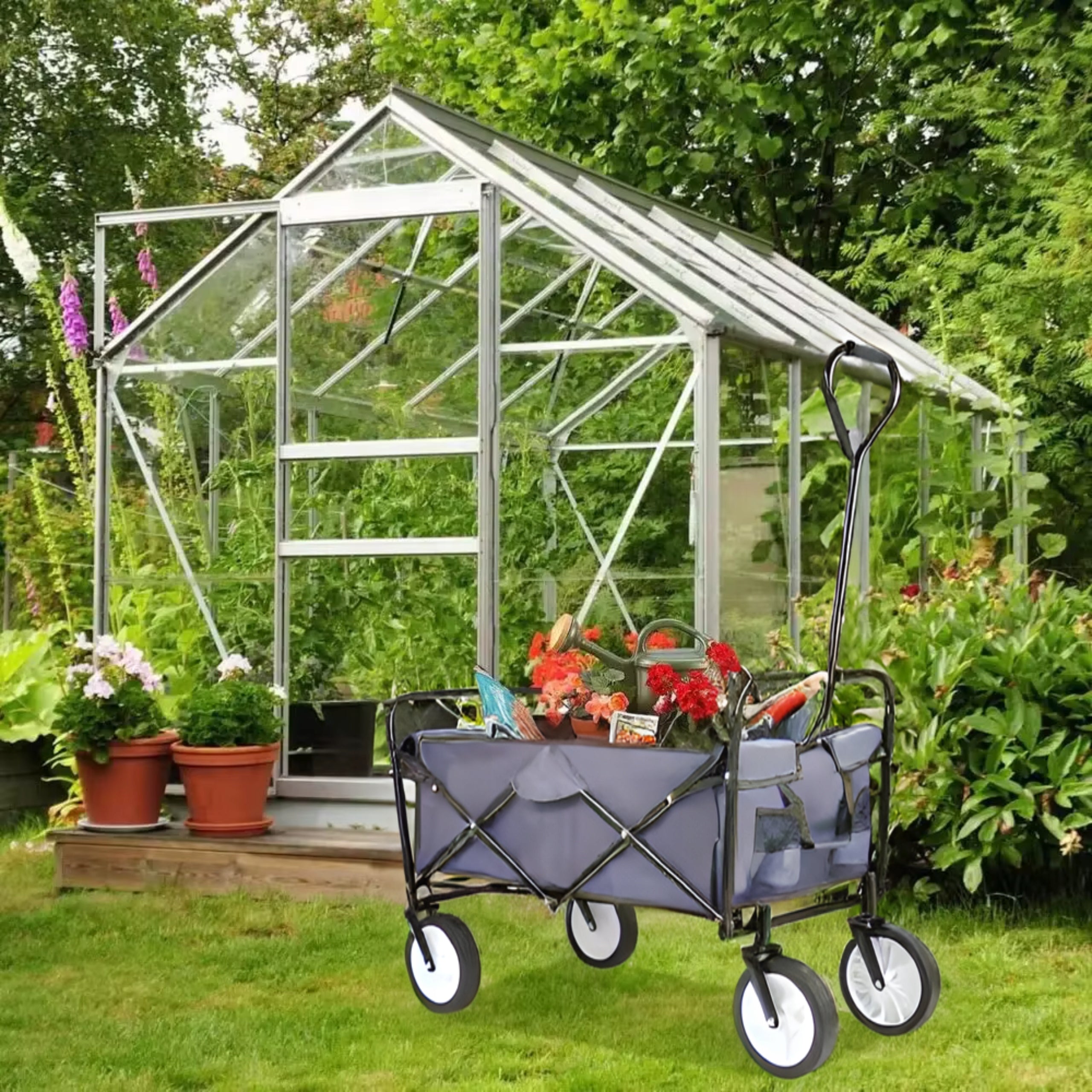TRANSPORT TROLLEY FOLDING BEACH GARDEN HIKING 100L STRONG LARGE Brand Carruzzo