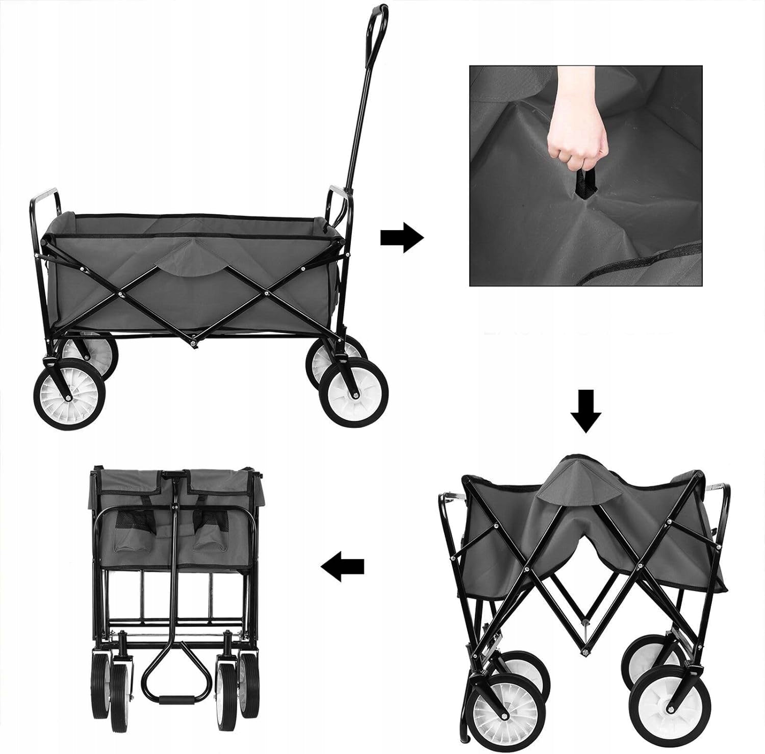 TRANSPORT TROLLEY FOLDING BEACH GARDEN HIKING 100L STRONG LARGE Kind trolley