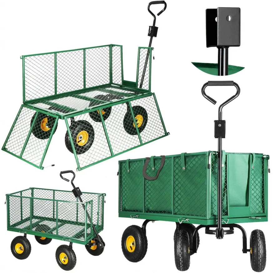 TRANSPORT TROLLEY Folding Garden Tourist OFF-ROAD WHEELS UP TO 550KG Packaging status original
