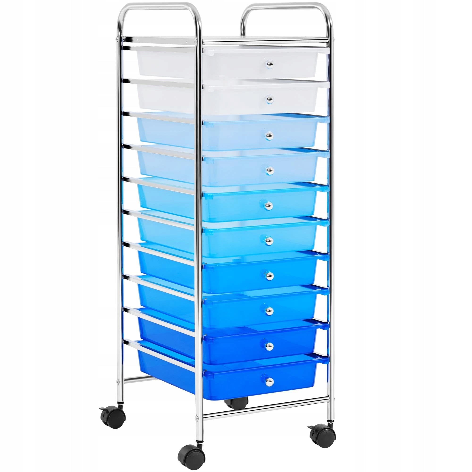 TRANSPORT TROLLEY HAIRDRESSING TABLE FOR LIVING ROOM Mobile Organizer 10 Drawers