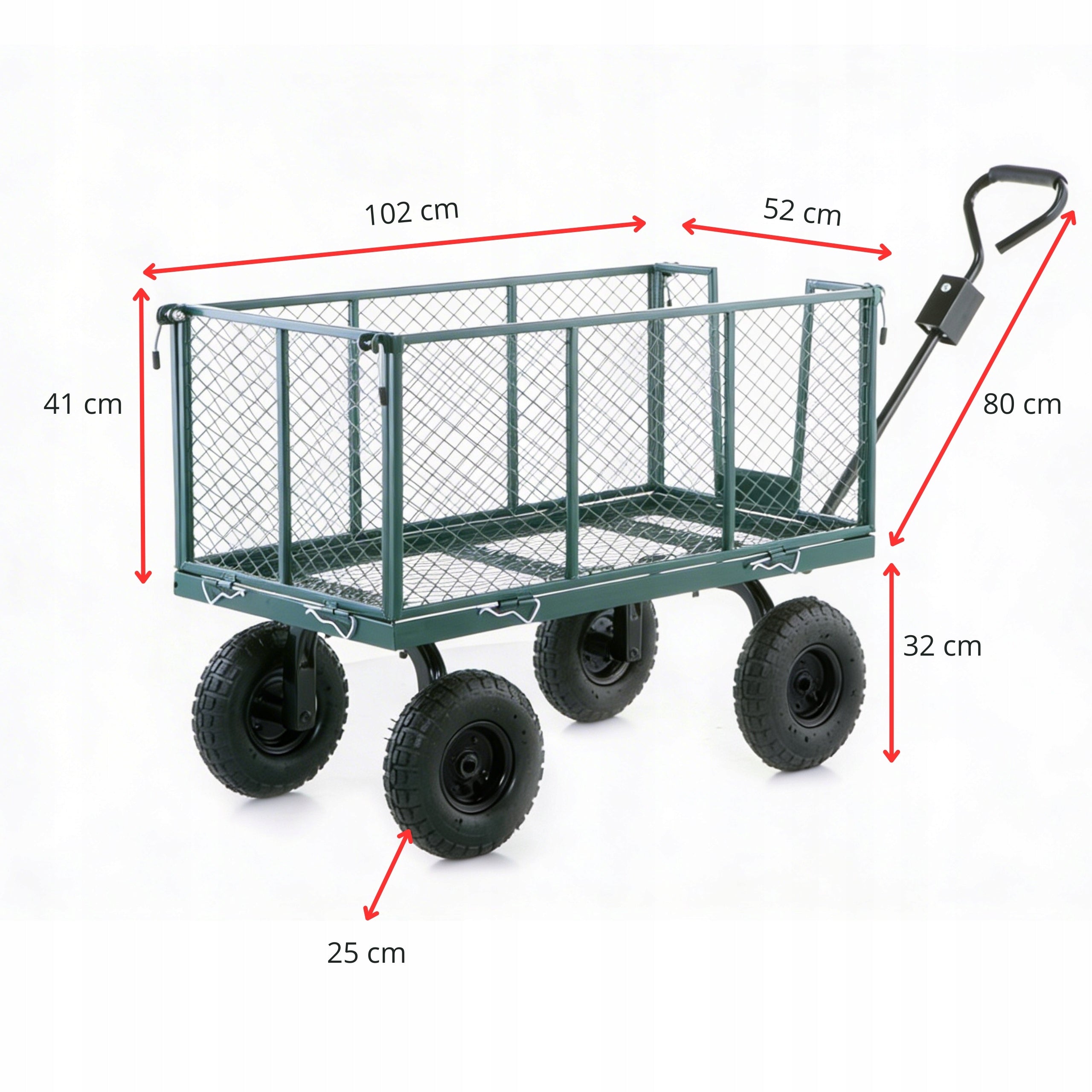 TRANSPORT TROLLEY NC001 GARDEN FOLDING WHEELBARROW WITH TARPAULIN XXL 250KG Manufacturer code IdealGarden