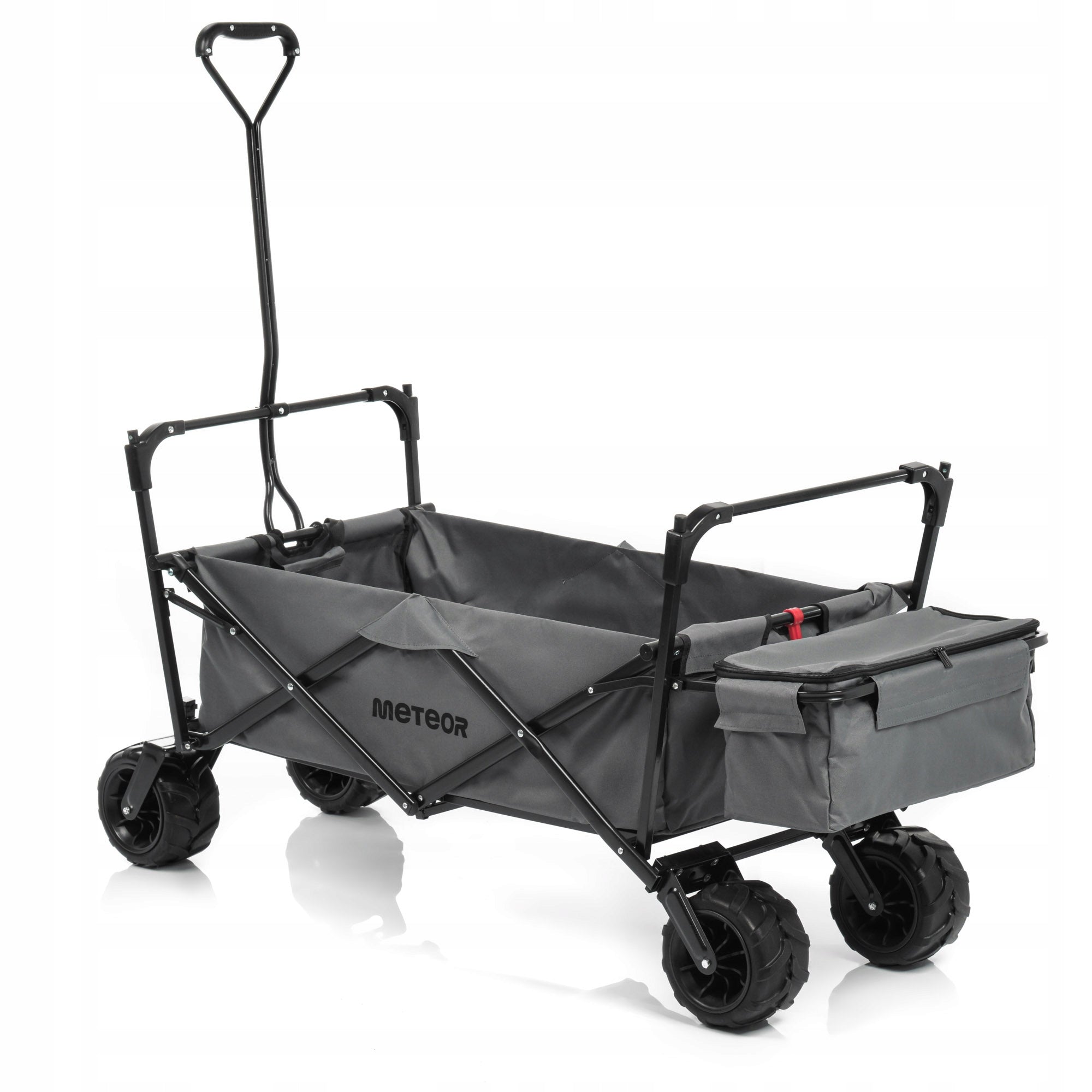 TRANSPORT TROLLEY WITH VISOR FOLDING XXL METEOR with cover large wheels Brand Meteor