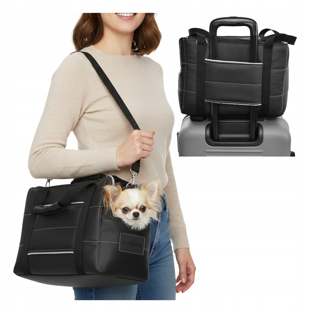 TRANSPORTER Bag Cat Dog Bed for Car Airplane 5in1