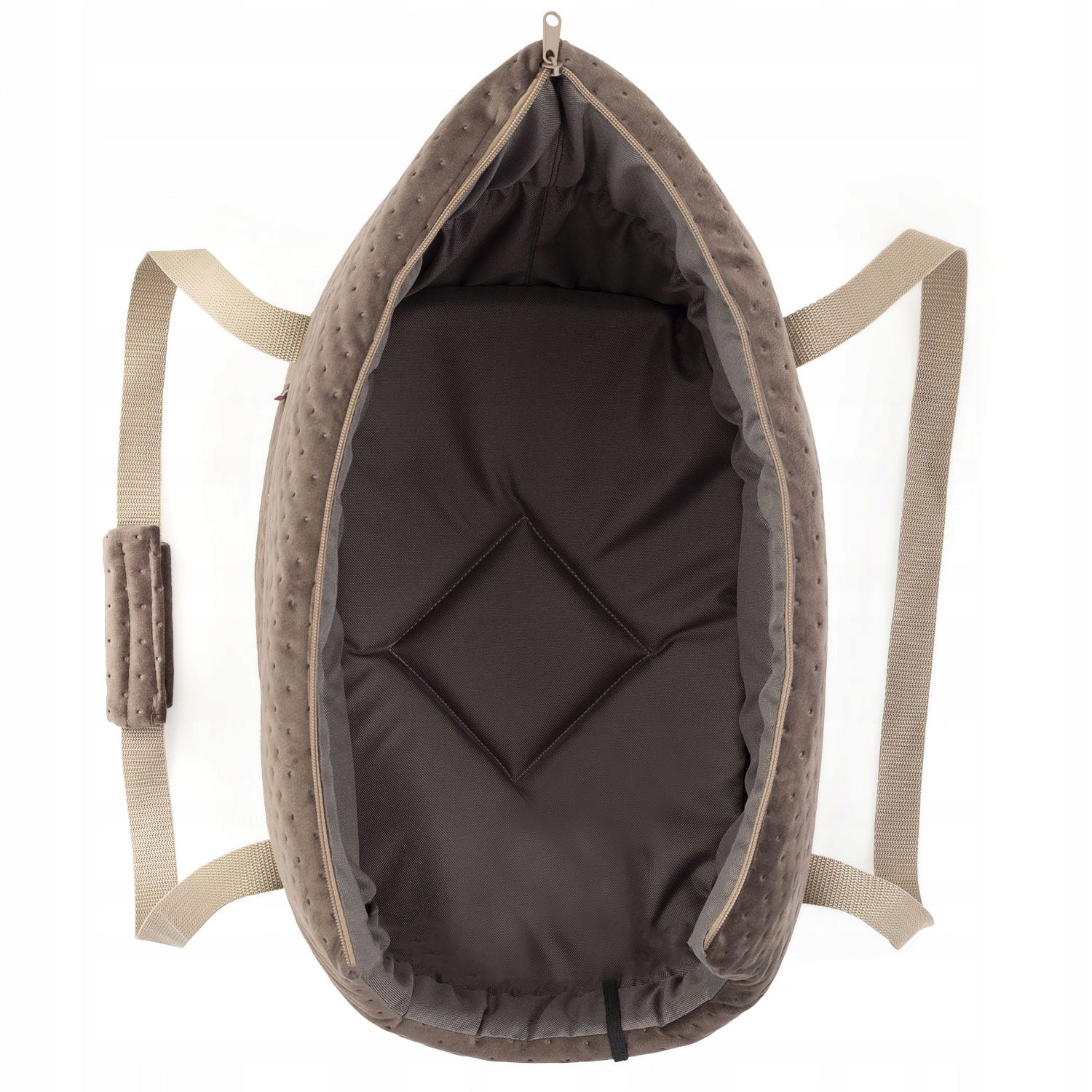 TRANSPORTER Travel bag for Dog Cat Carrier M Manufacturer code BTQZ-NOSIDELKO-BRAZOWY-VELVET-002
