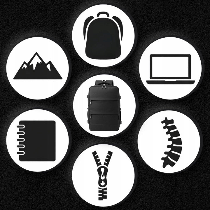 TRAVEL BACKPACK FOR AIRPLANE 40X30X20 HAND LUGGAGE RYANAIR WIZZAIR Brand no brand