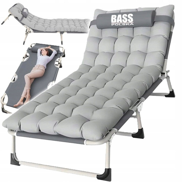 TRAVEL BED FOLDING FIELD BED COMFORTABLE ADJUSTABLE PREMIUM