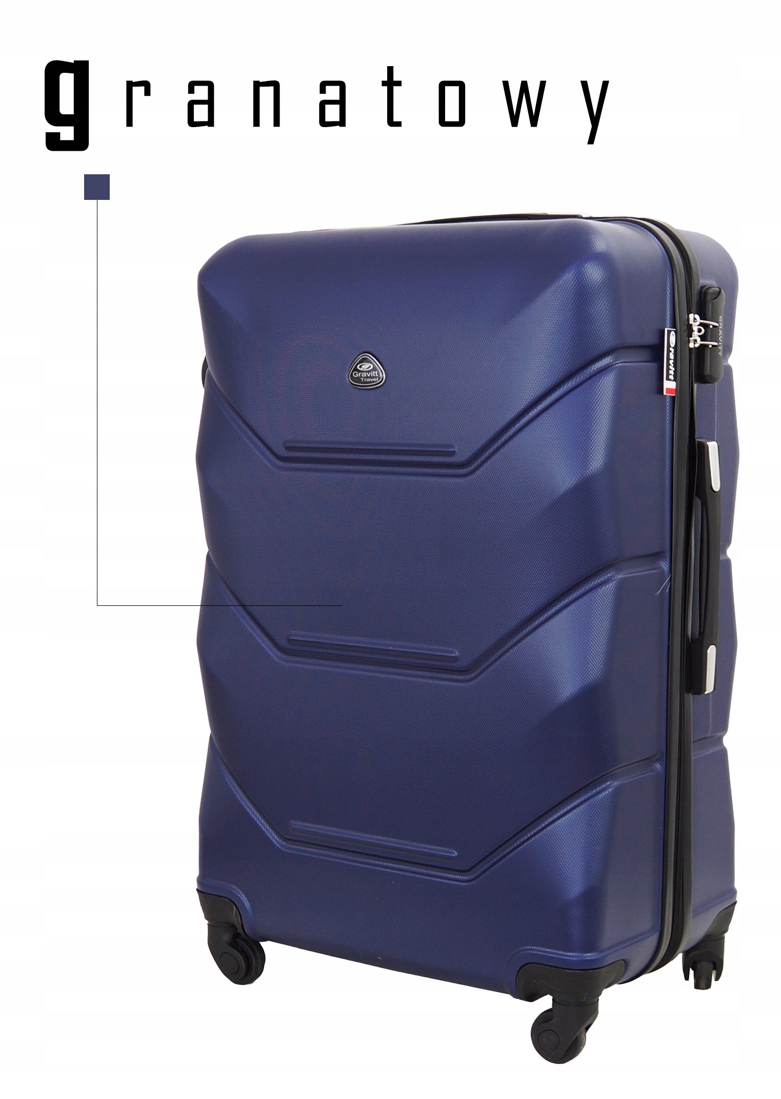 TRAVEL CASE GRAVITT 950 MEDIUM XL LUGGAGE ON WHEELS AIRPLANE Model 950/S/MIX