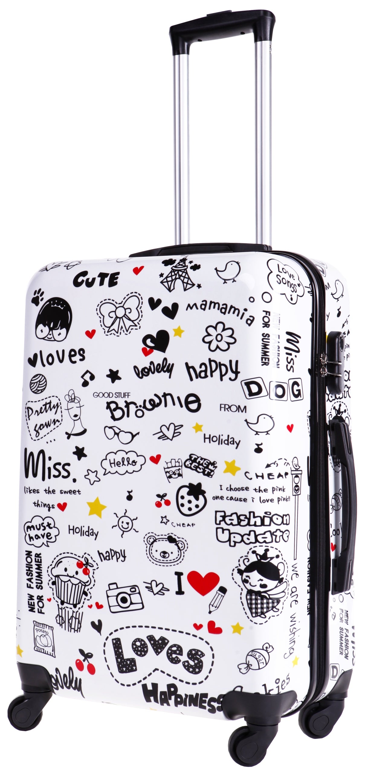 TRAVEL CASE SIZE MEDIUM M 60L 4WHEELS SUITCASE BAGIA POLYCARBON COLORS