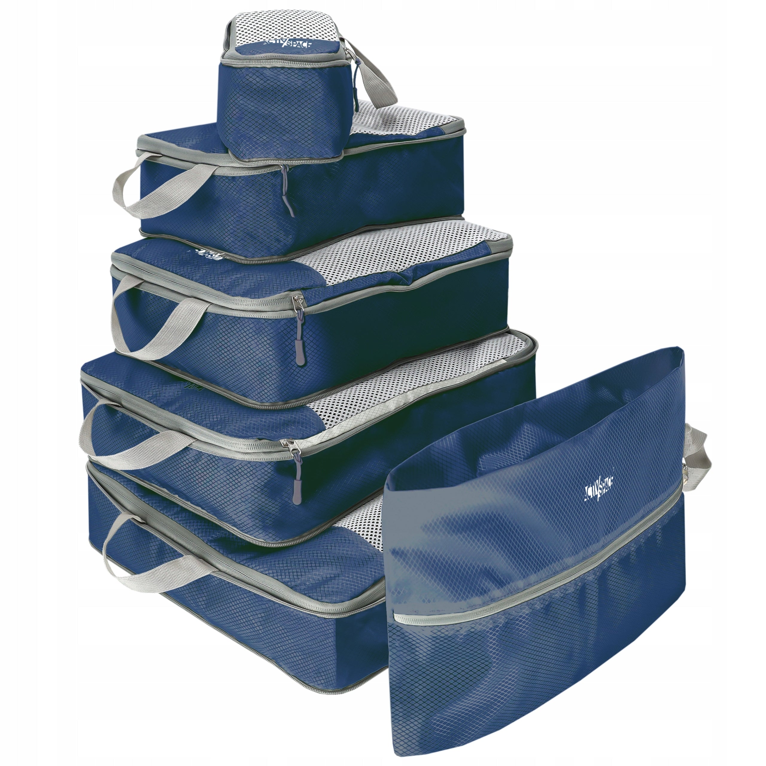 TRAVEL COMPRESSION ORGANIZER FOR PACKING SUITCASE CLOTHES BAGS SET OF 6PCS Packaging status original