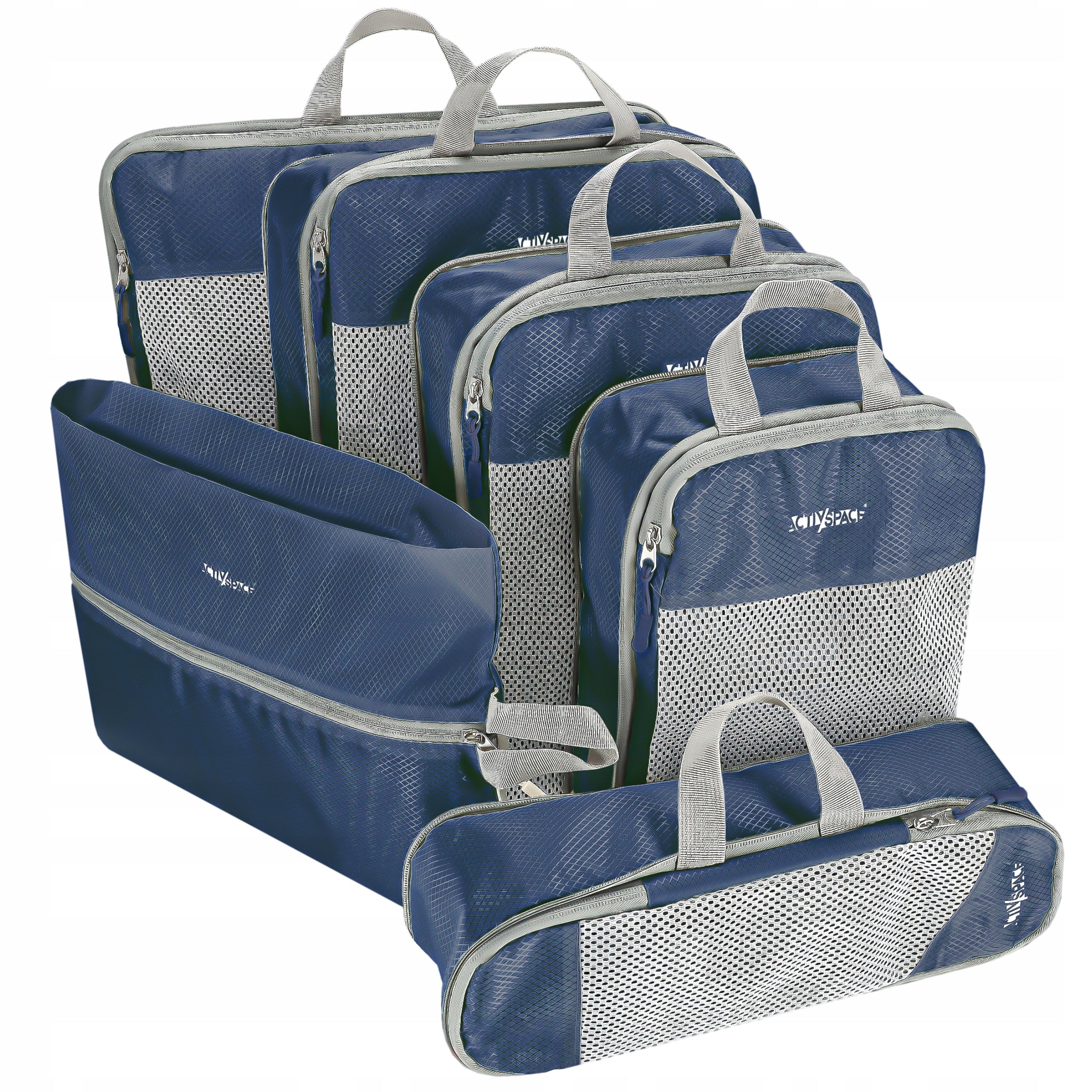 TRAVEL COMPRESSION ORGANIZER FOR PACKING SUITCASE CLOTHES BAGS SET OF 6PCS