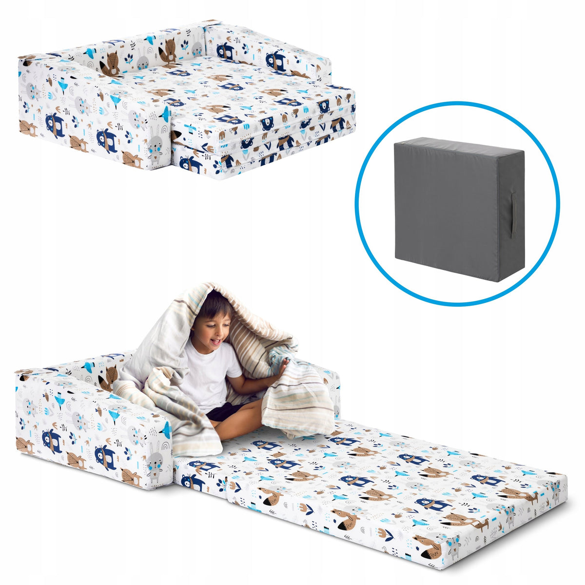 TRAVEL COT, Children's sofa folding Mattress for children 128x70