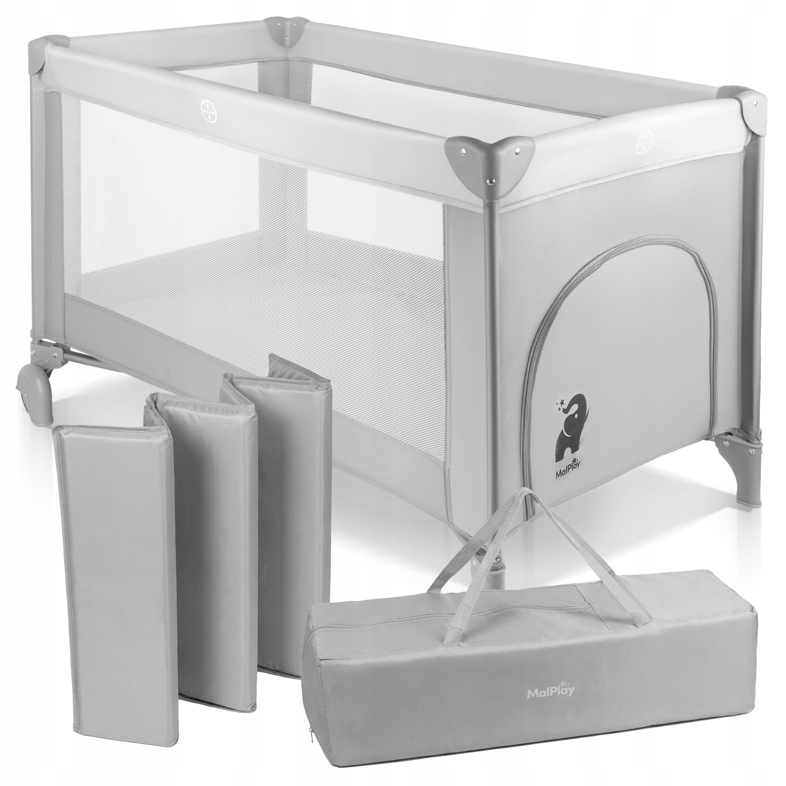 TRAVEL COT FOLDING PLAYPEN FOR BABY TRAVEL MATTRESS BAG 2IN1