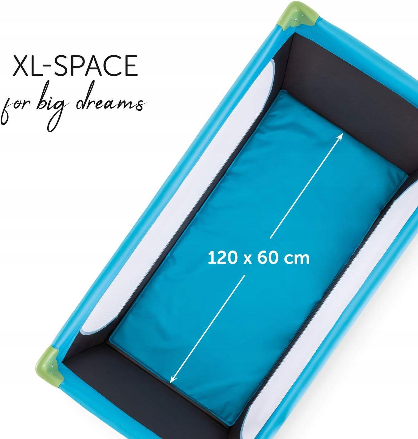 TRAVEL COT FOR CHILDREN FOLDING WITH BAG AND SIDE NETS Manufacturer code 5907092577807