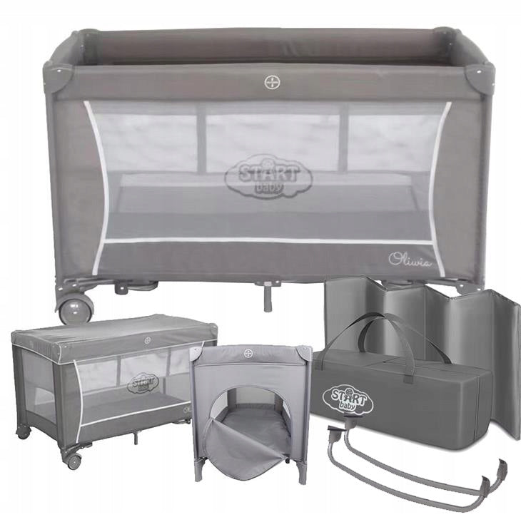 TRAVEL COT TWO-LEVEL FOLDING PLAYPEN CRADLE TWO LEVELS