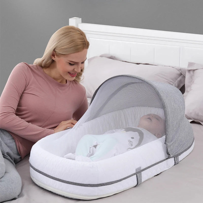 TRAVEL FOLDING BABY TRAVEL COT WITH PREMIUM MOSQUITO NET Packaging status original