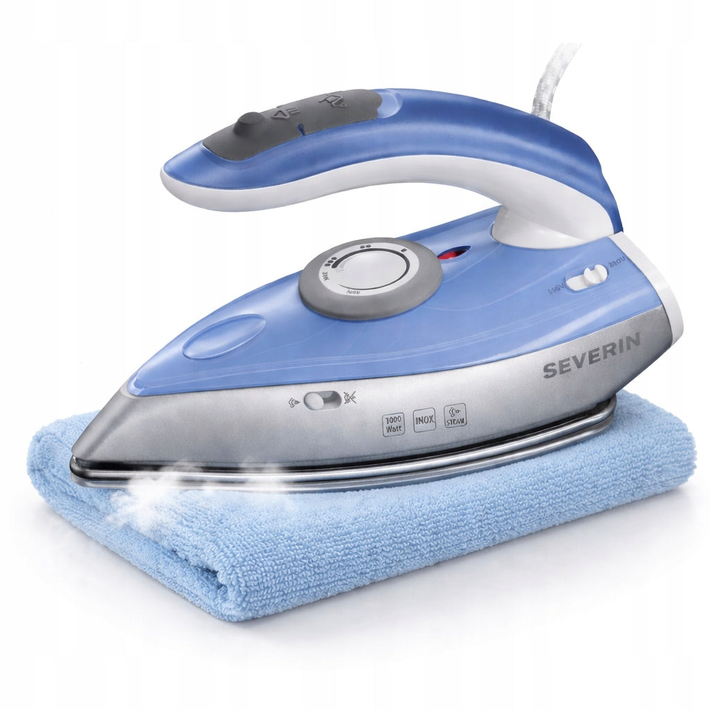 TRAVEL IRON 1000W PAIR 40G/MIN STEEL FOLDING HANDLE SEVERIN BA3234 Manufacturer code 4008146000447