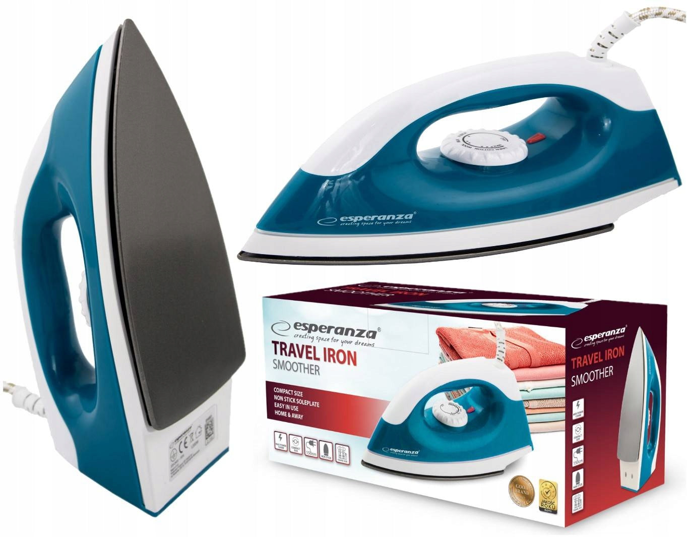 TRAVEL IRON 1200W PORTABLE SMALL ESPERANZA