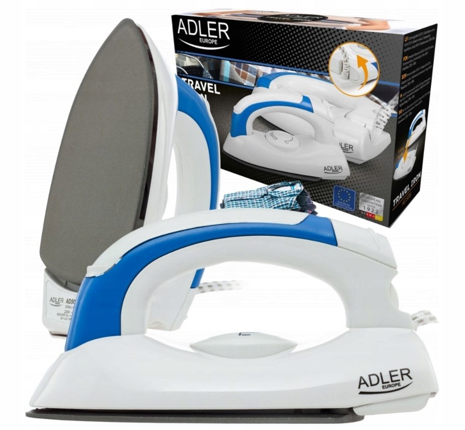TRAVEL IRON SMALL HANDY FOLDING TRAVEL NON-STICK FOOT 700W