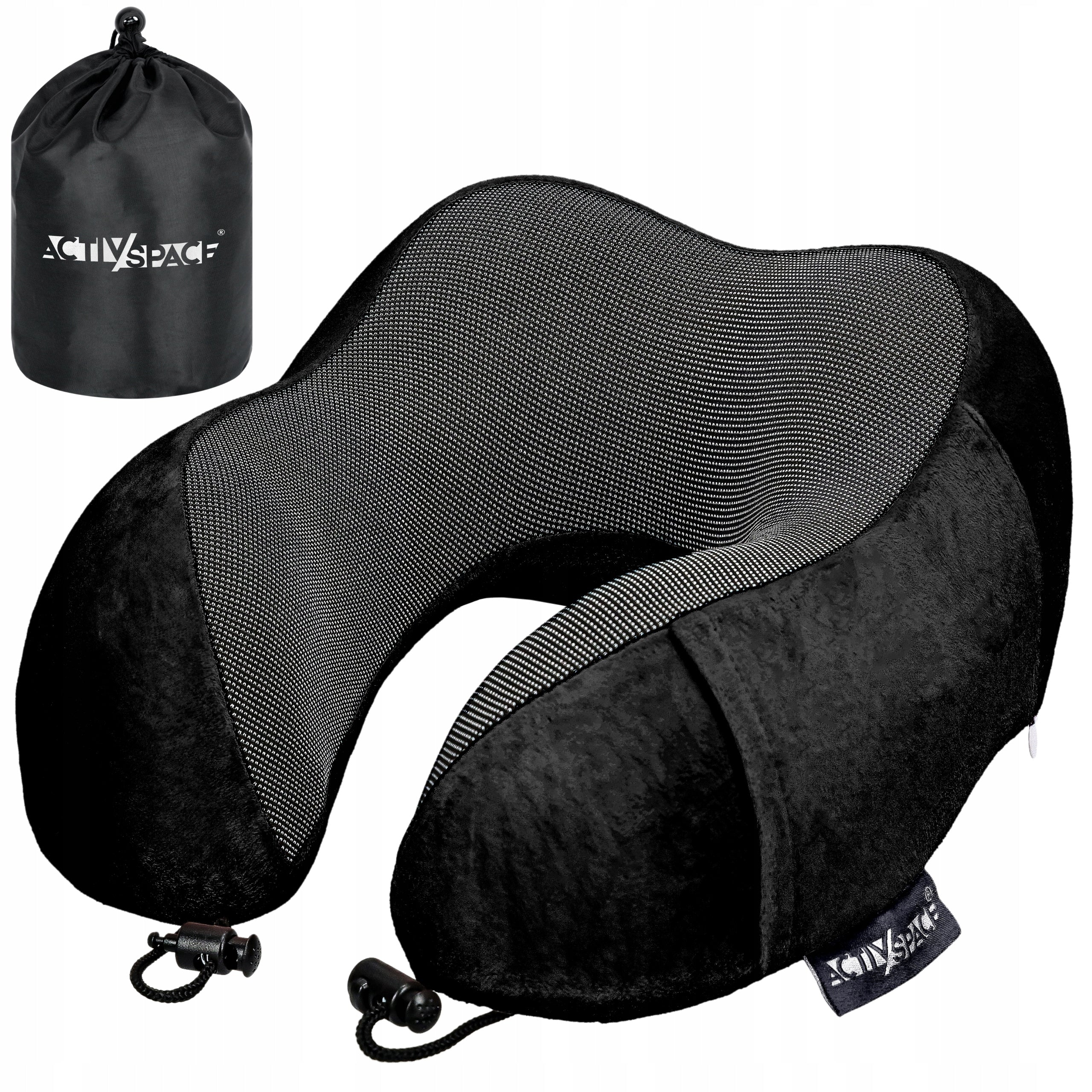 TRAVEL PILLOW CROISSANT NECK FOR AIRPLANE HEADREST MEMORY FOAM PRO
