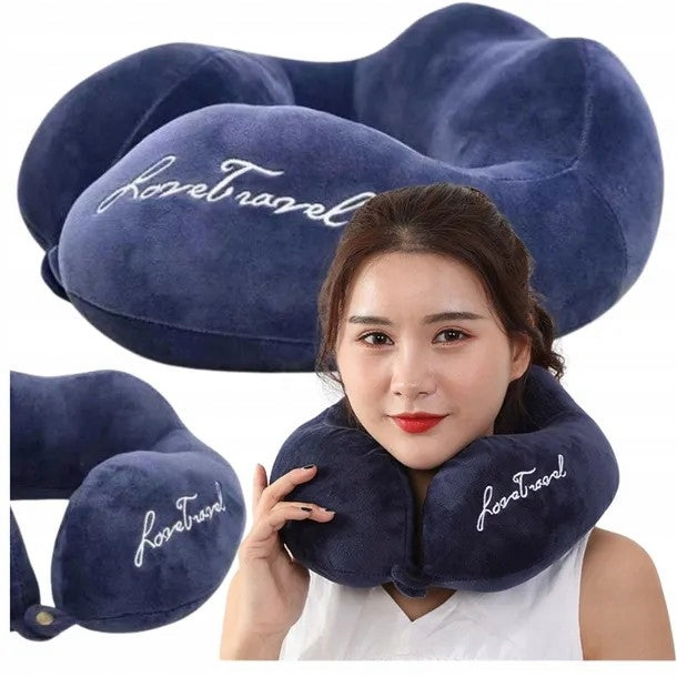 TRAVEL PILLOW CROISSANT NECK HEADREST FOR TOURIST CAR AIRPLANE