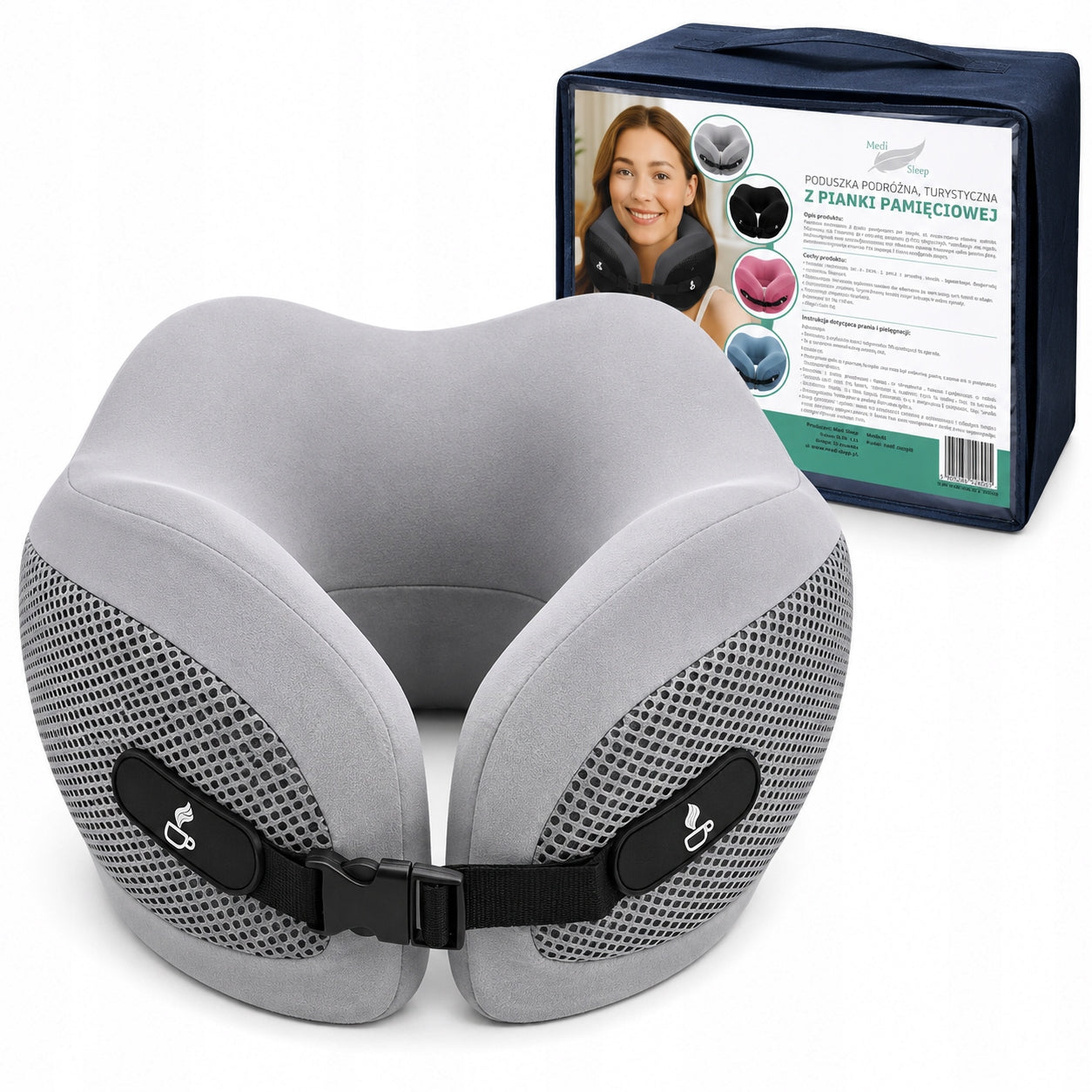 TRAVEL PILLOW TOURIST CROISSANT FOR AIRPLANE NECK MEDI SLEEP