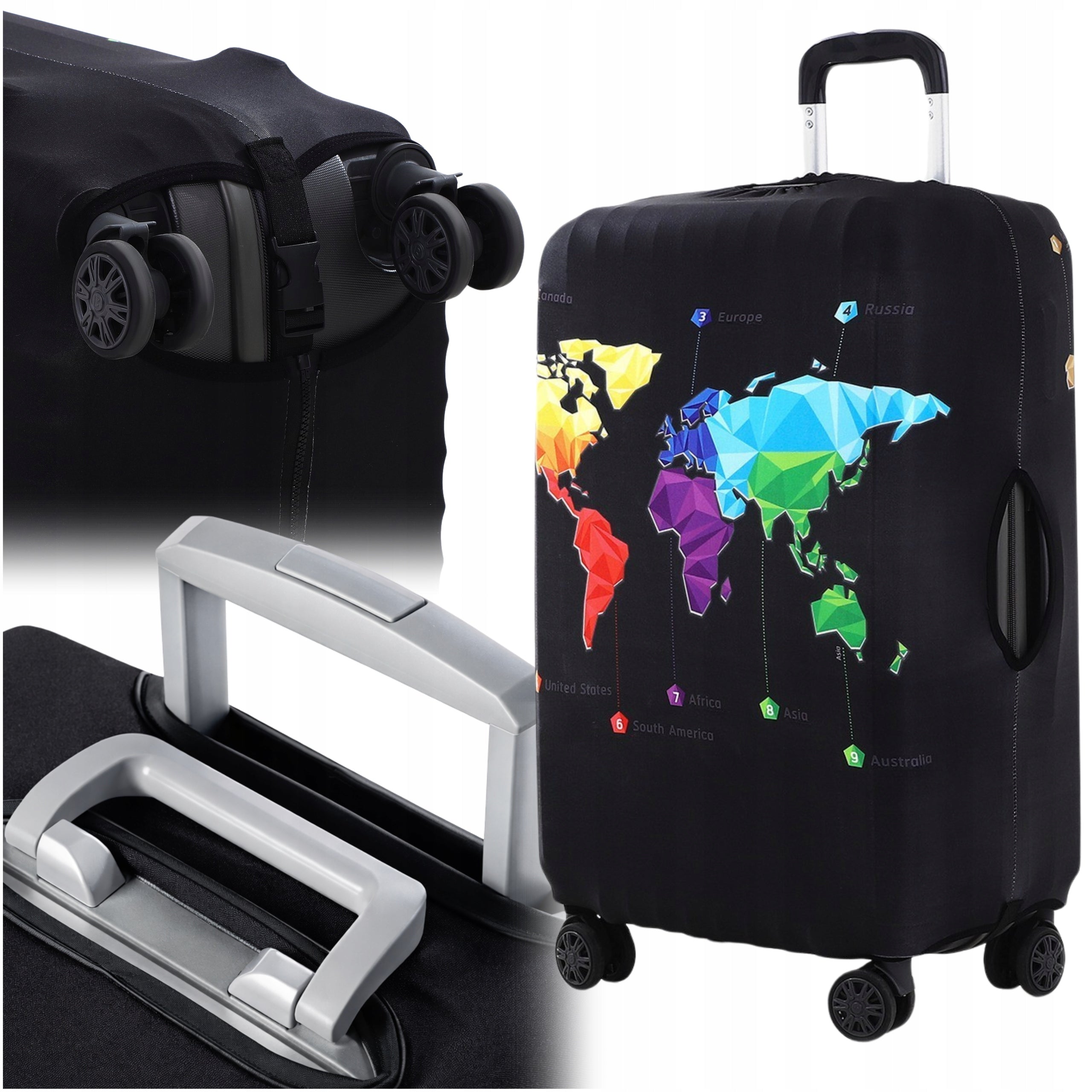 TRAVEL SUITCASE COVER PROTECTIVE LUGGAGE ELASTIC CASE LARGE MAP XL