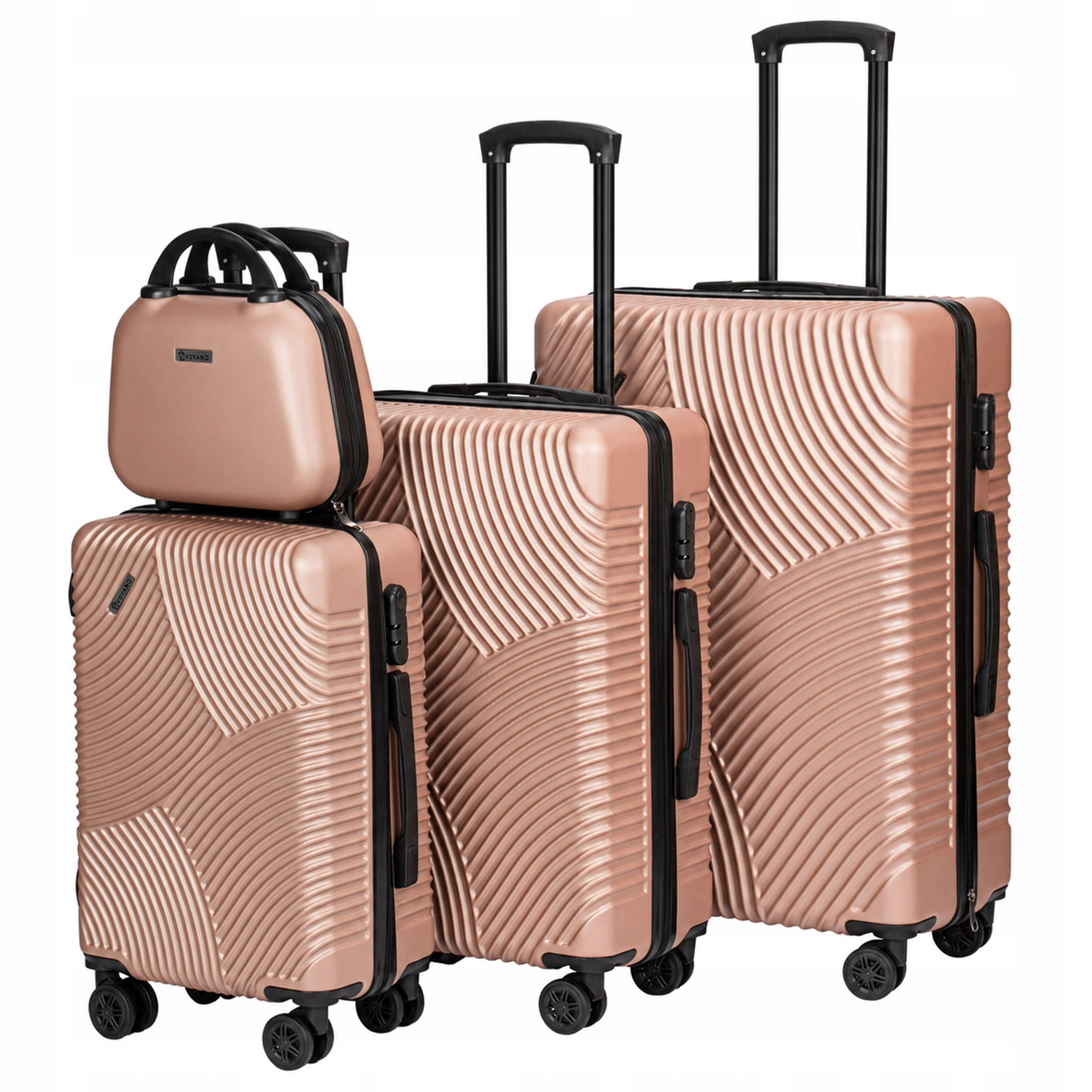 TRAVEL SUITCASES SET OF TRAVEL SUITCASES WHEELS CABIN MEDIUM LARGE 4x