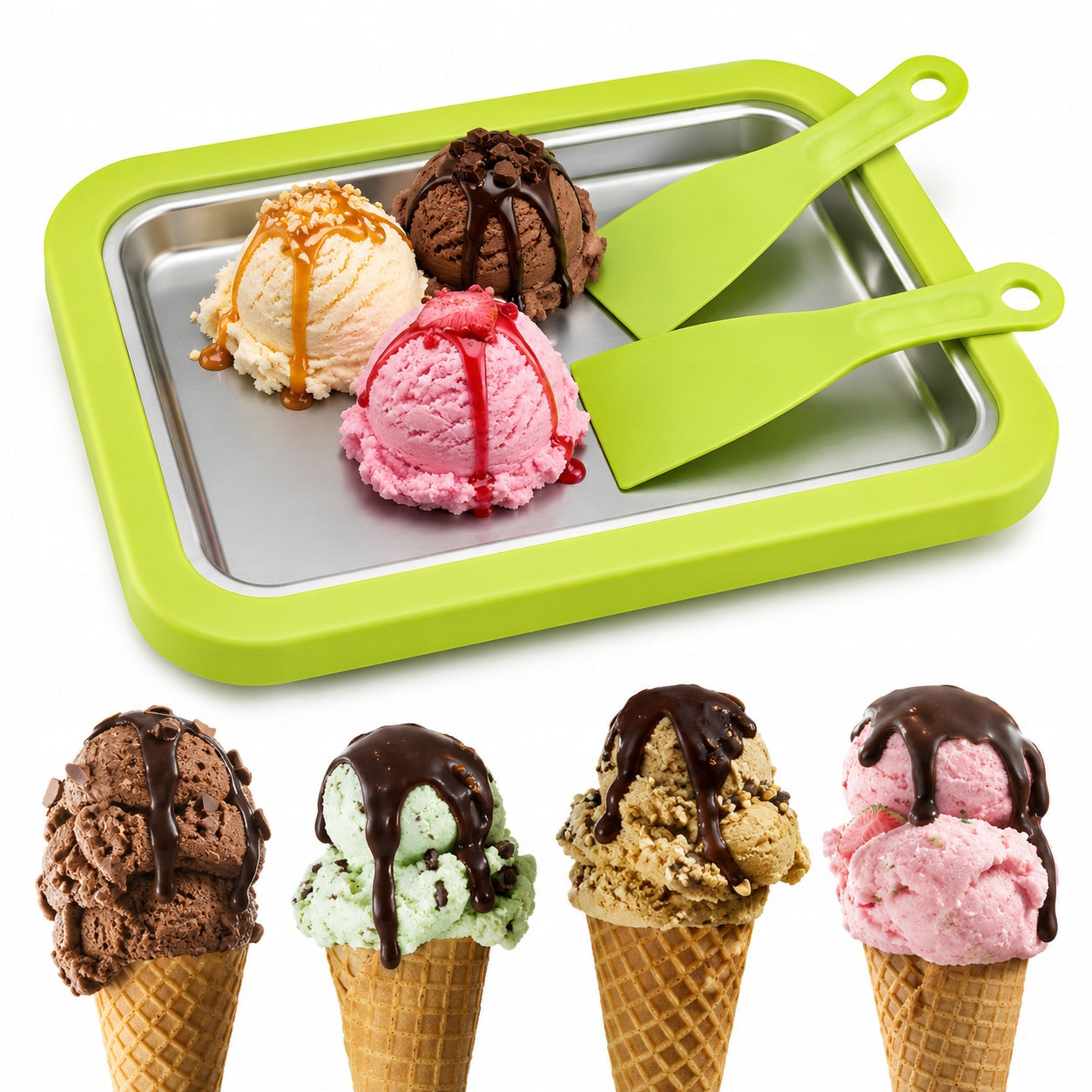 TRAY THAI ICE CREAM MAKER HOMEMADE MACHINE LARGE SIZE Manufacturer code 6TY1127GNdsfgthju