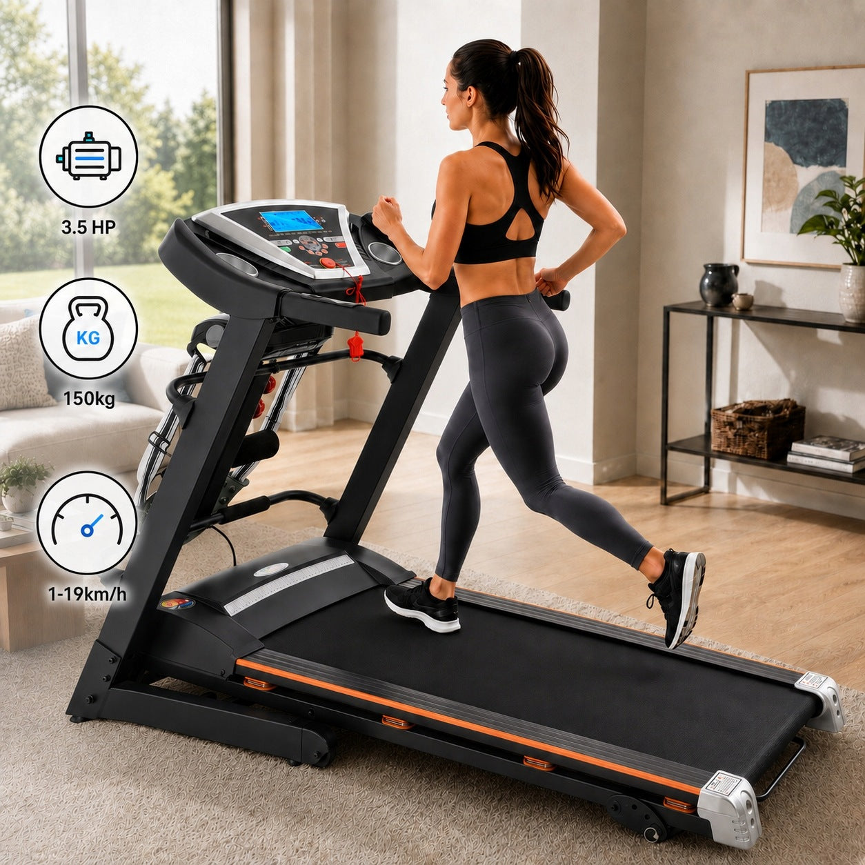 TREADMILL ELECTRIC HOME CORCIANO LAXE FOLDING MASSAGER 150KG 19KMH Manufacturer code 6028D