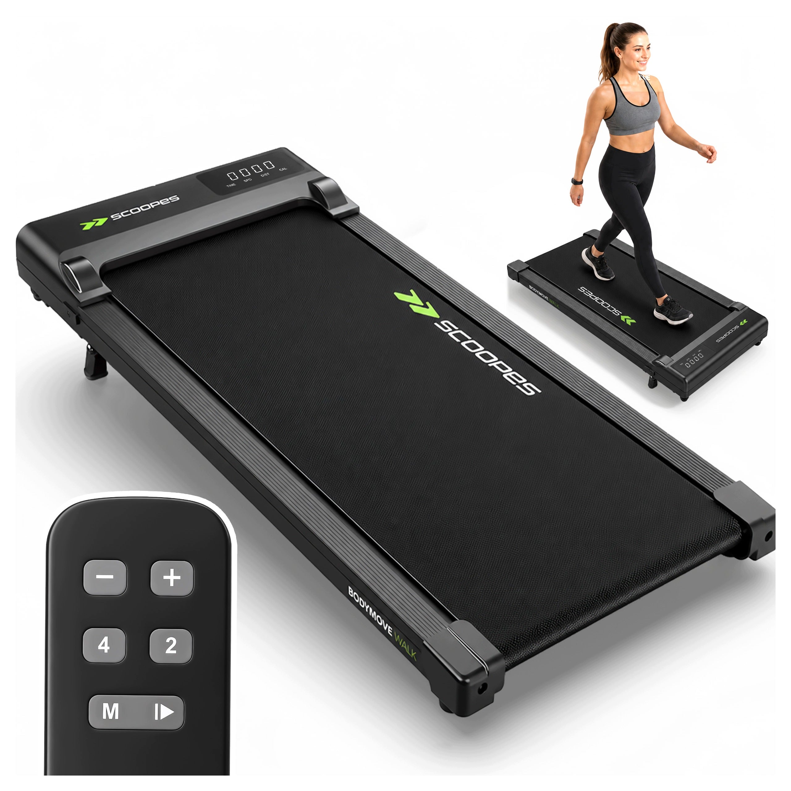 TREADMILL ELECTRIC WALKING PAD FOR WALKING 1 – 6 KM/H 100 KG REMOTE CONTROL