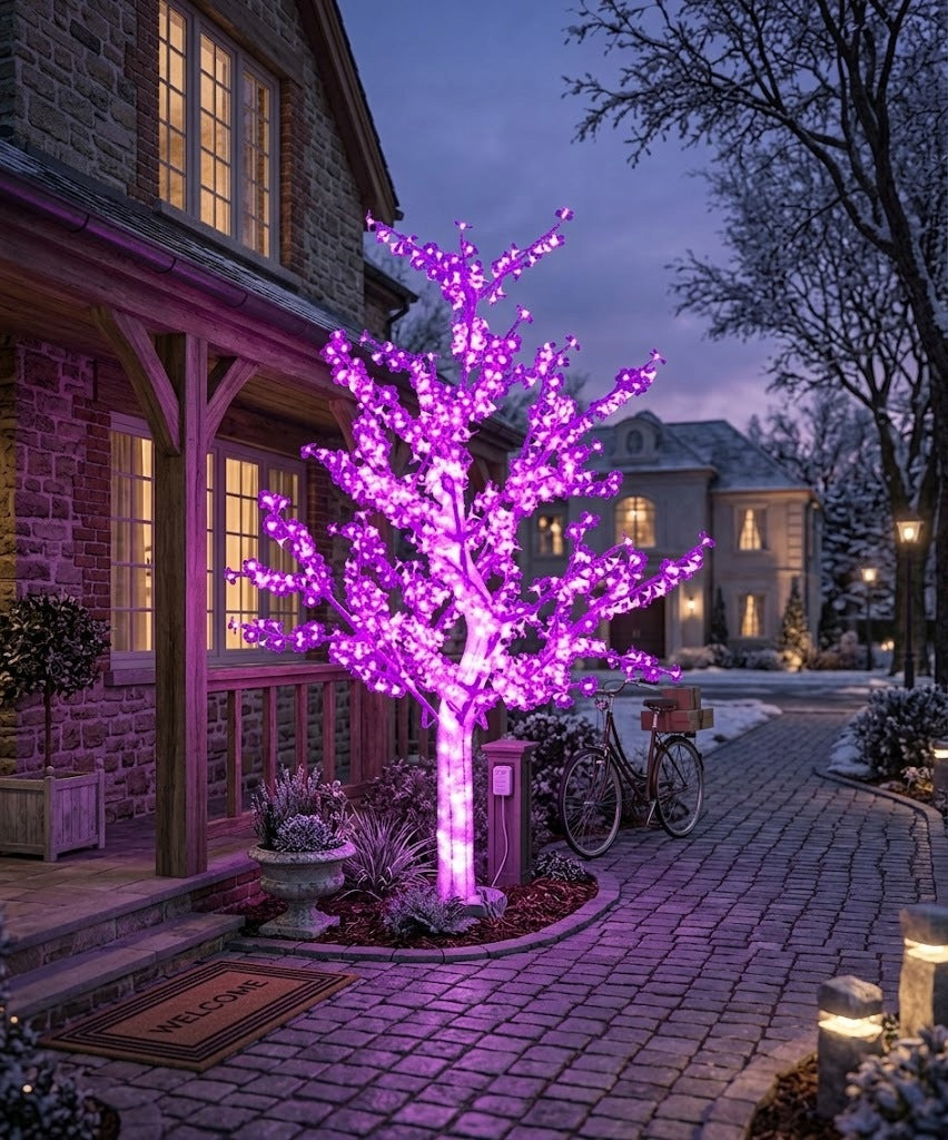 TREE CHERRY JAPANESE LED 180CM PINK FLOWERS FLASH FESTIVE OUTDOOR Packaging status original