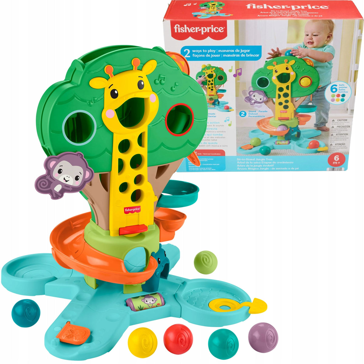 TREE FROM SITTING TO STANDING ACTIVATING CENTER TOYS WITH BALLS
