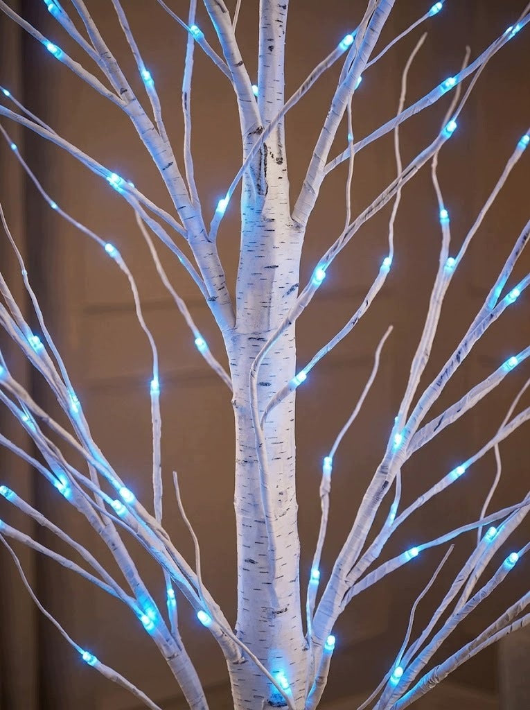 TREE LED BIRCH TREE 150CM BLUE GLOWING CHRISTMAS ORNAMENT Brand 100