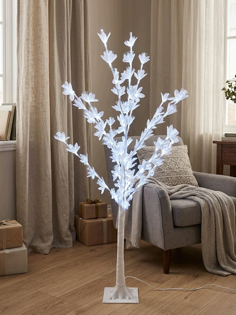 TREE LED FLOWER TREE 120CM COLD WHITE GLOWING CHRISTMAS FLOWERS Brand 100