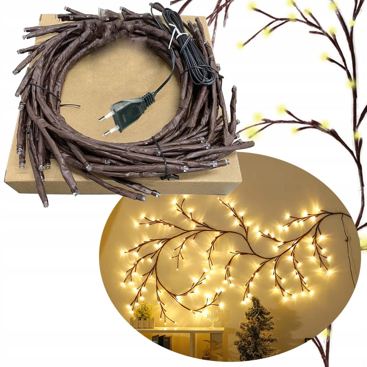 TREE TWIG LED DECORATIVE TREE CHRISTMAS LIGHTS CHRISTMAS XXL 180CM