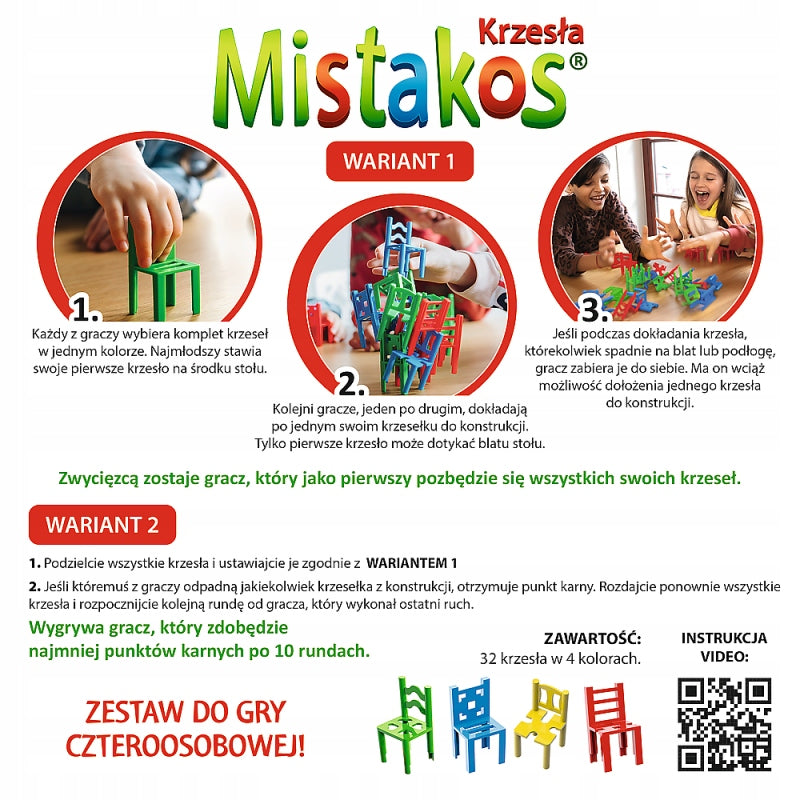 TREFL GAME MISTAKOS Chairs 4 pers Brand Trefl