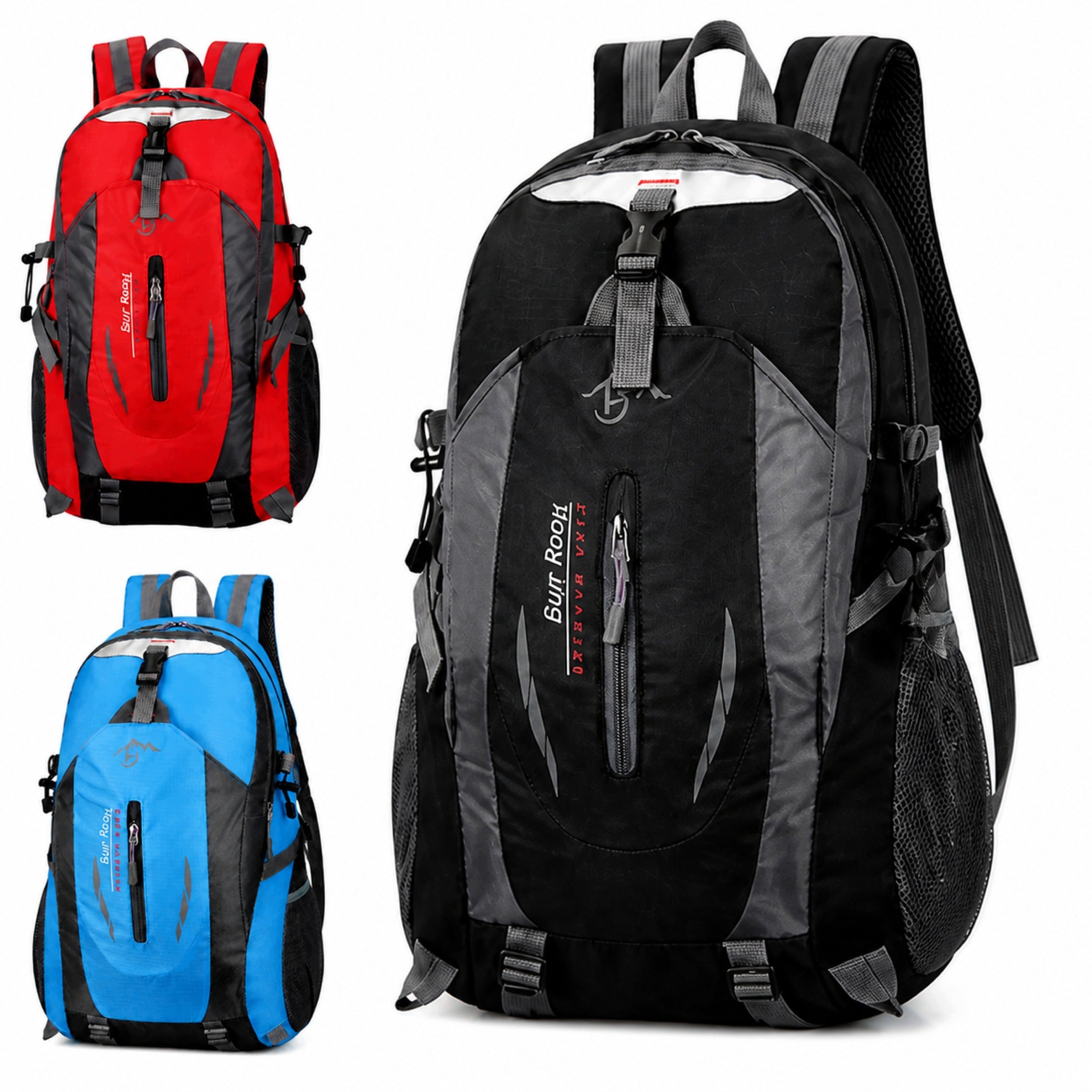 TREKKING BACKPACK 40L MOUNTAIN MEN'S WOMEN'S WATERPROOF BLACK