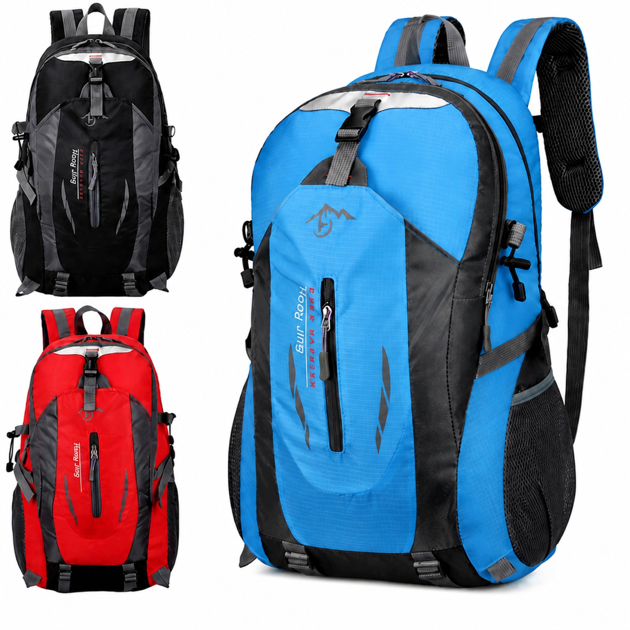 TREKKING BACKPACK 40L MOUNTAIN MEN'S WOMEN'S WATERPROOF BLUE