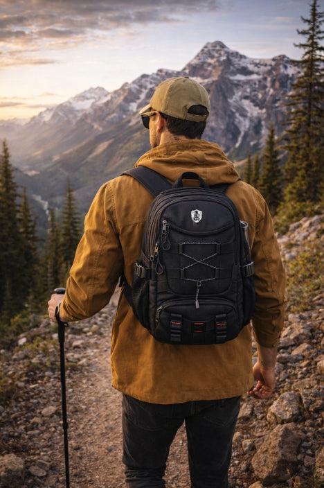 TREKKING BACKPACK HIKING CAMPING FOR A TRIP TO THE MOUNTAINS 30L SURVIVAL Brand Imiti