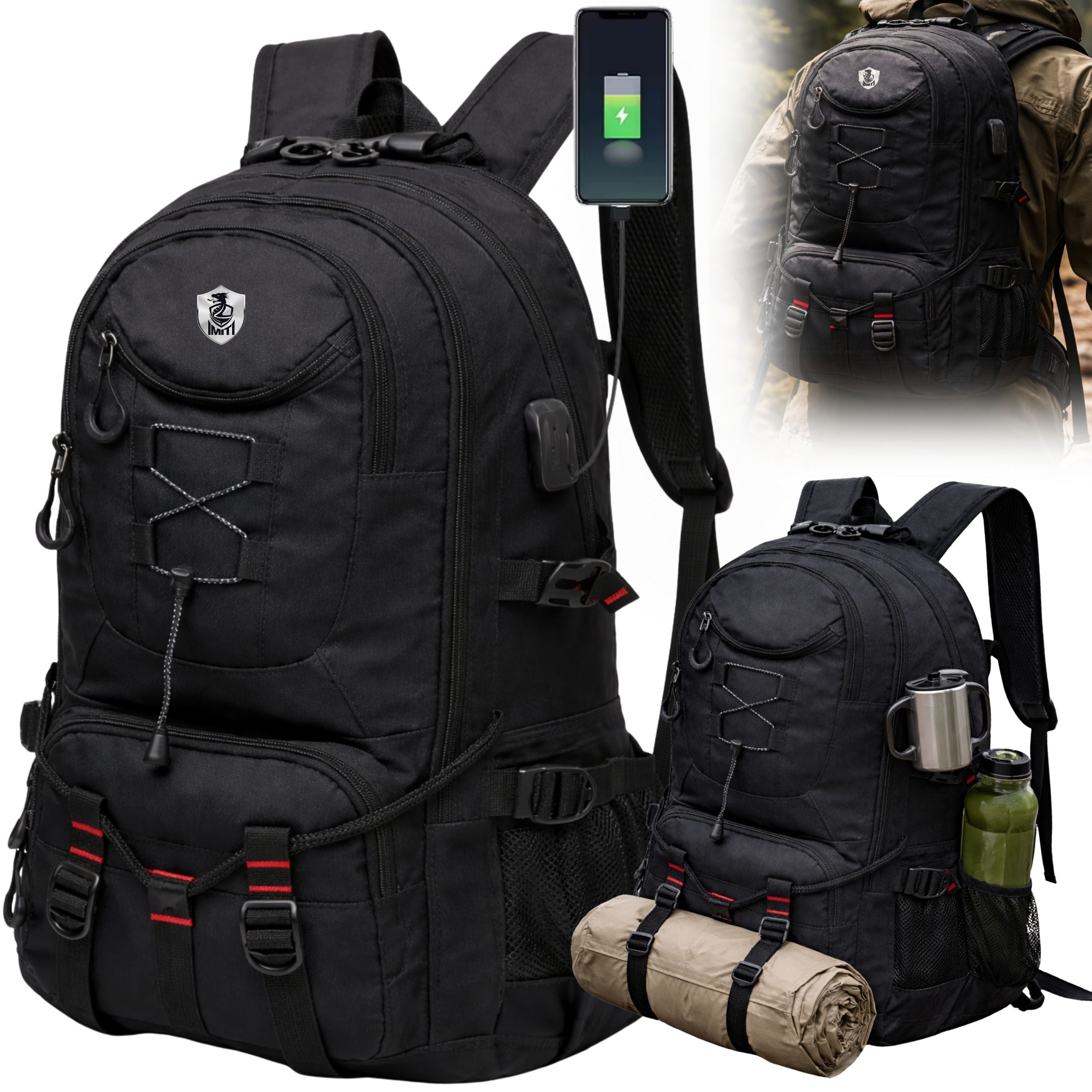 TREKKING BACKPACK HIKING CAMPING FOR A TRIP TO THE MOUNTAINS 30L SURVIVAL
