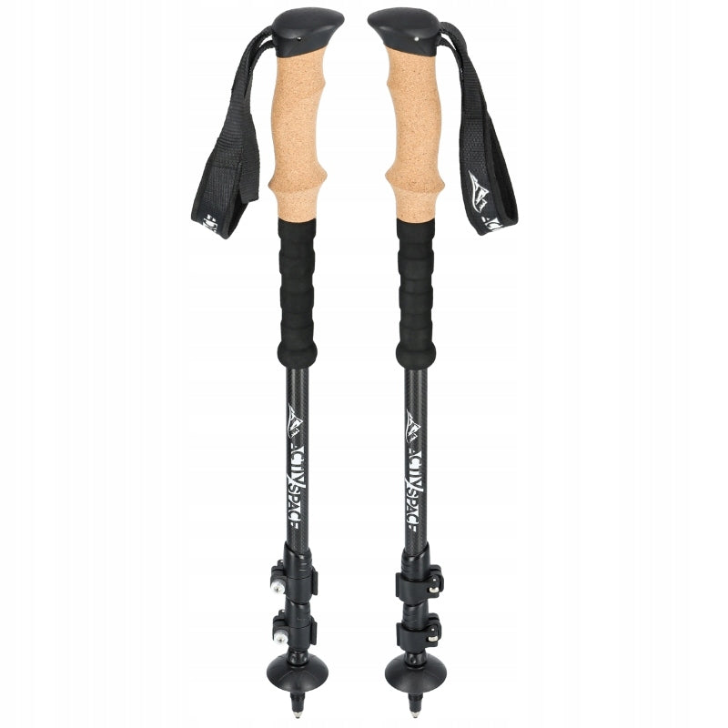 TREKKING POLES FOLDING CARBON NORDIC WALKING POLES CARBON FIBER LIGHT Packaging status original