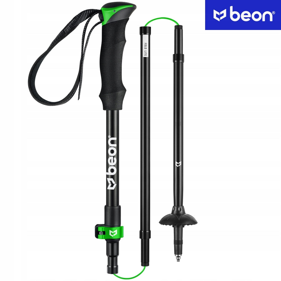 TREKKING POLES FOLDING POLES FOR WALKING IN THE MOUNTAINS HIKING DURABLE Color black