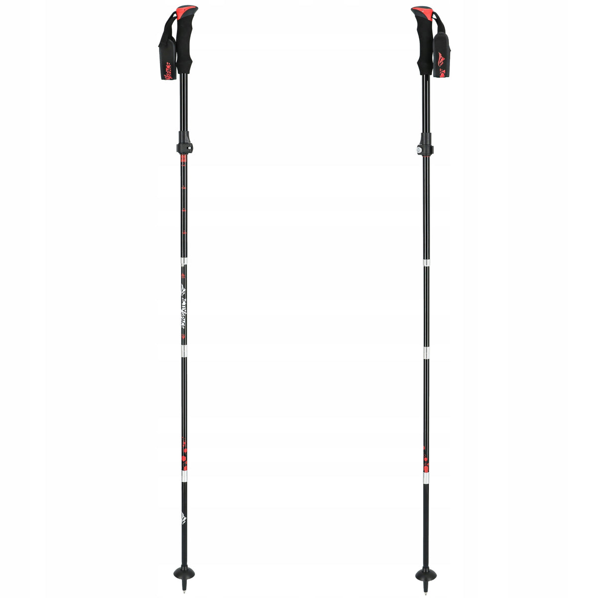 TREKKING POLES FOLDING POLES IN THE MOUNTAINS FOR WALKING ADJUSTABLE 2PCS QUALITY Brand Activ/Space