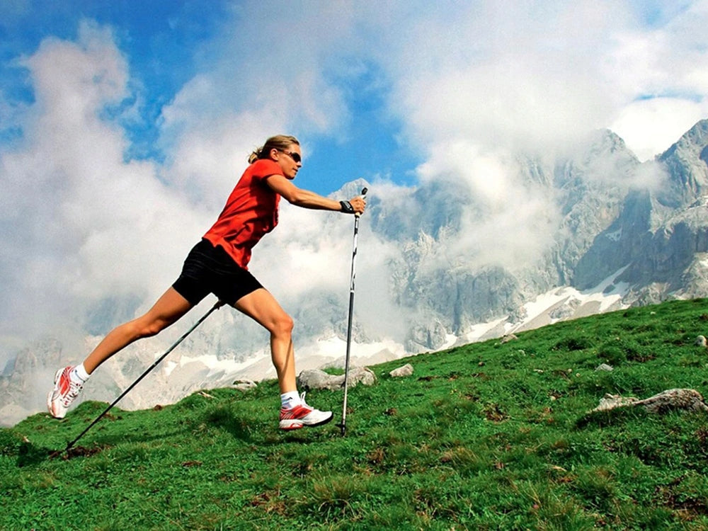 TREKKING POLES FOR WALKING ADJUSTABLE FOLDING 2 PACK Brand Trizand