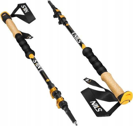 TREKKING POLES NILS ALUNUIOWE TK8605 ADJUSTABLE 65-135CM Color gold